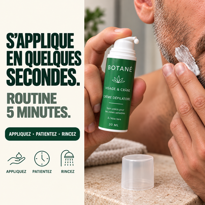 Crème dépilatoire Visage, Barbe & Crâne