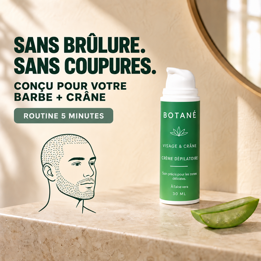 Crème dépilatoire Visage, Barbe & Crâne