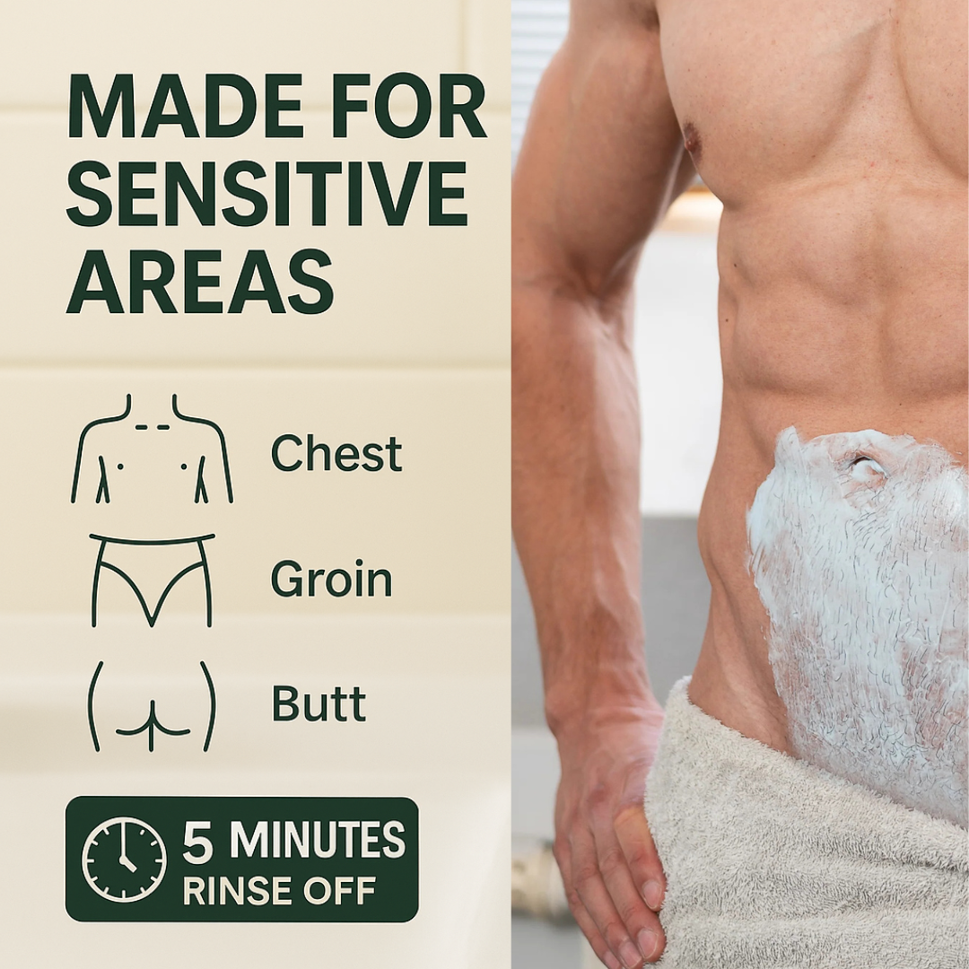 Body areas suitable for grooming